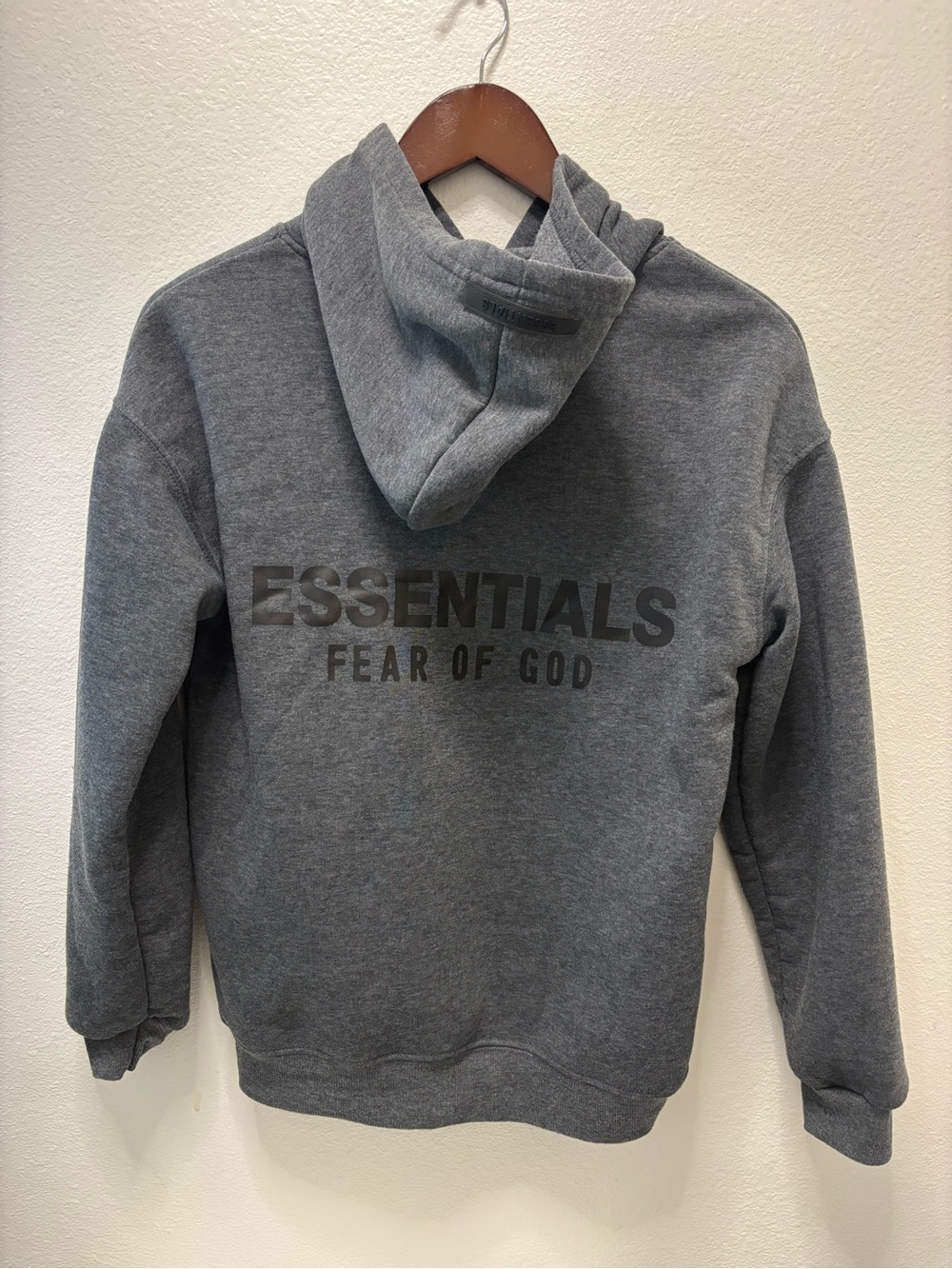 Fear of God Essentials Gray Zip-Up Hoodie